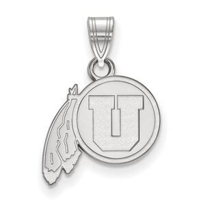 Sterling Silver U. of Utah Small Pendant